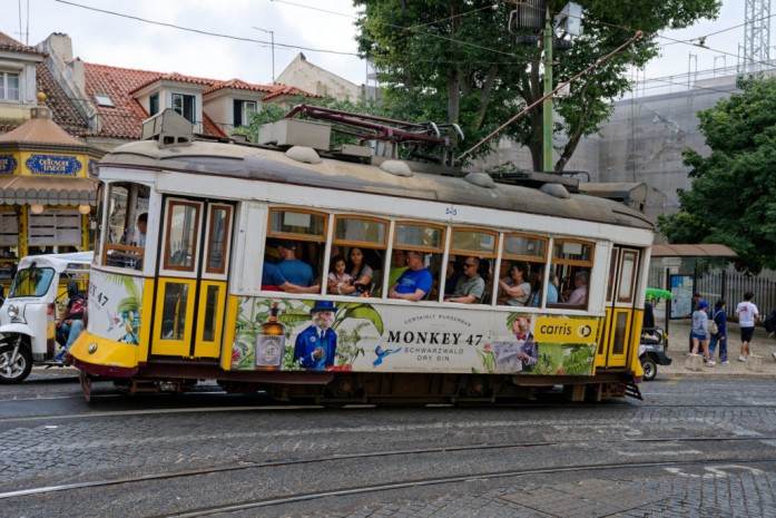 Tram in Lissabon